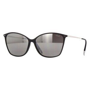New SILHOUETTE Sun Lite Black Cat Eye 3192/75 9000 Sunglasses Women